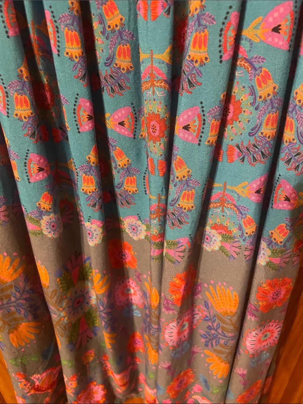 NATURAL LIFE Floral Boho Dress in Blue and Red - Picture 4 of 4